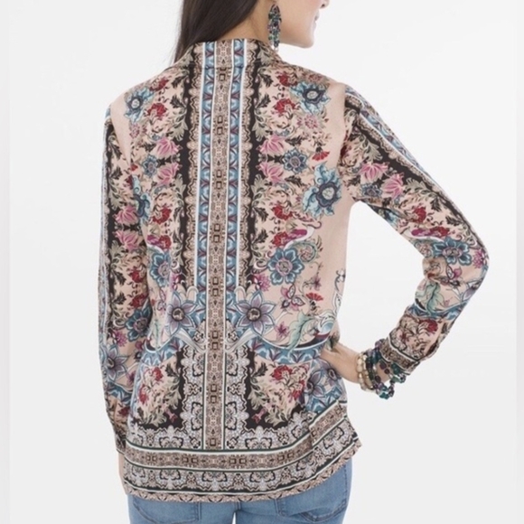 Chico's Multicolor Floral Blouse - Picture 3 of 17